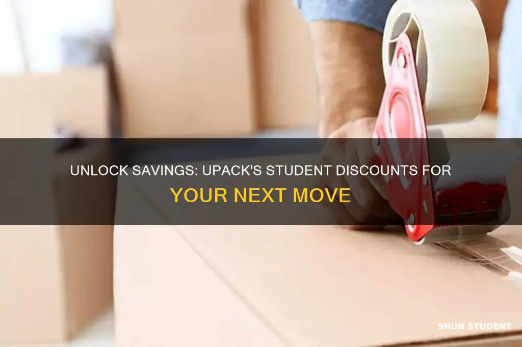 what kind of student discount does upack offer