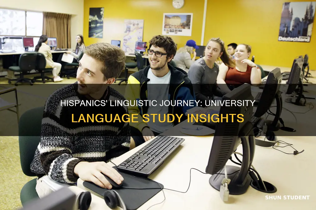 what languages hispanic university students studied