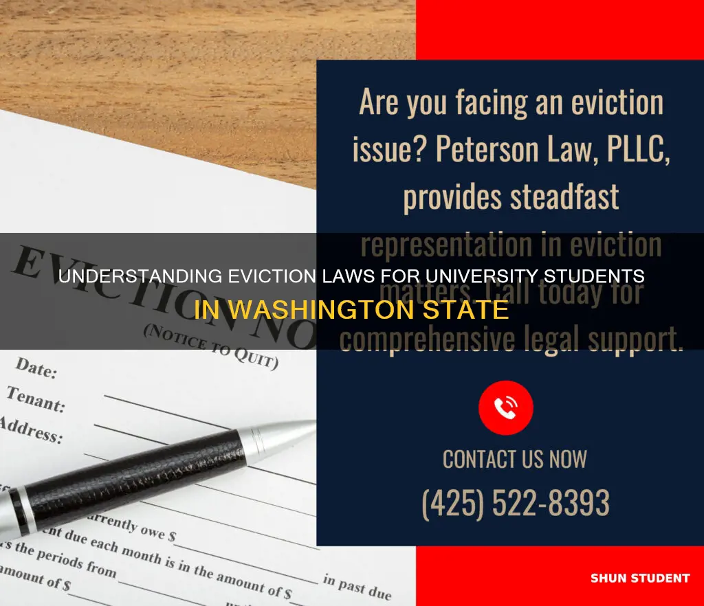 what laws govern evicting a university student in washington state