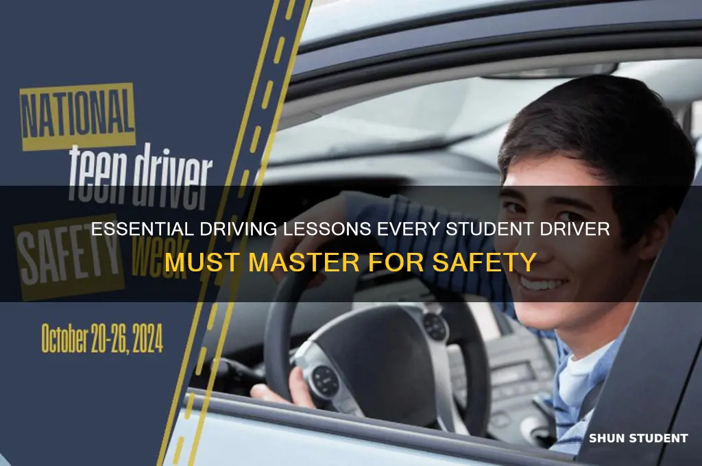 what lessons to teach student driver