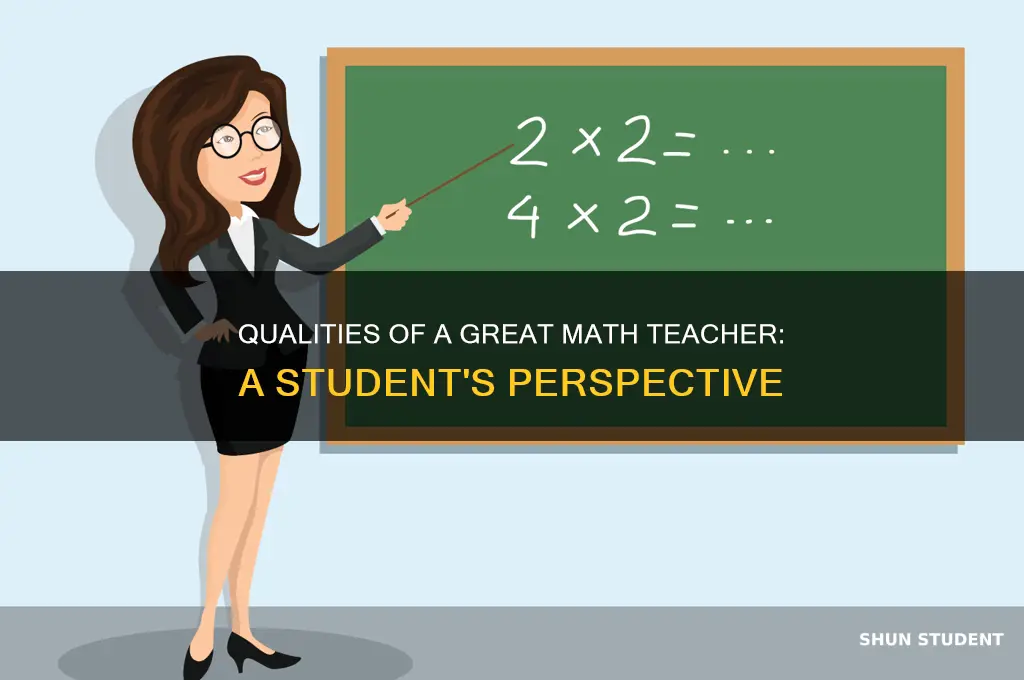 what makes a good math teacher as a student