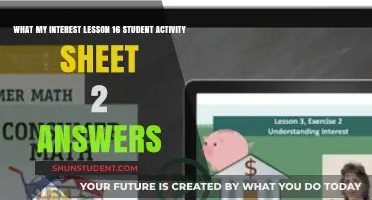 Exploring Lesson 16 Student Activity Sheet 2 Answers: My Interest Revealed