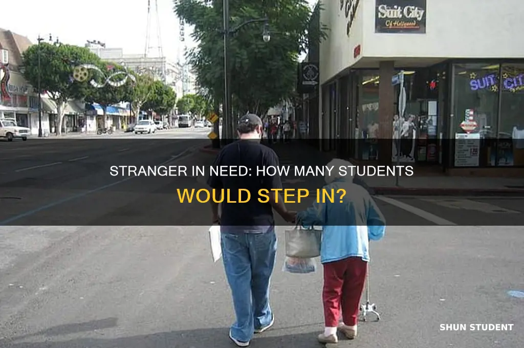 what of students are willing to intervene for a stranger