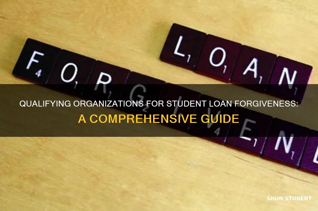 what organizations qualify for student loan forgiveness