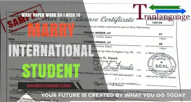 International Student Marriage: Paperwork Requirements