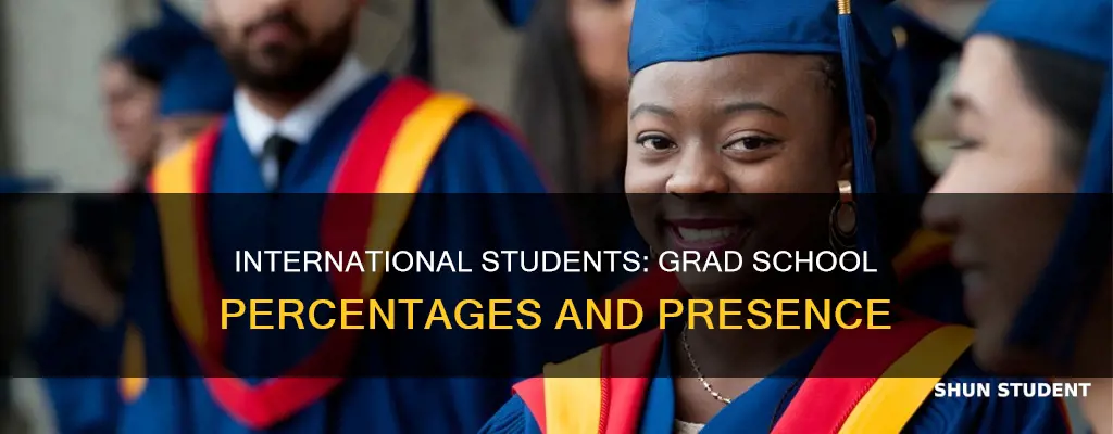 what percent of graduate students are international