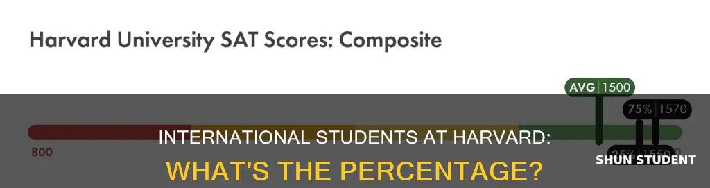 what percent of harvard students are international