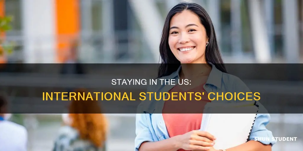 what percent of international students stay in the us