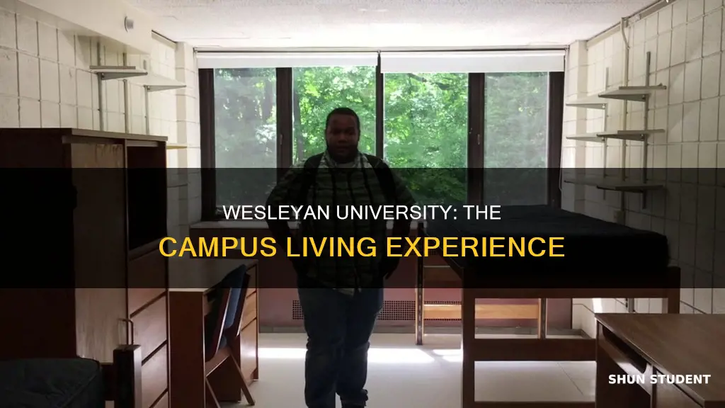 what percent of students at wesleyan university live on campus