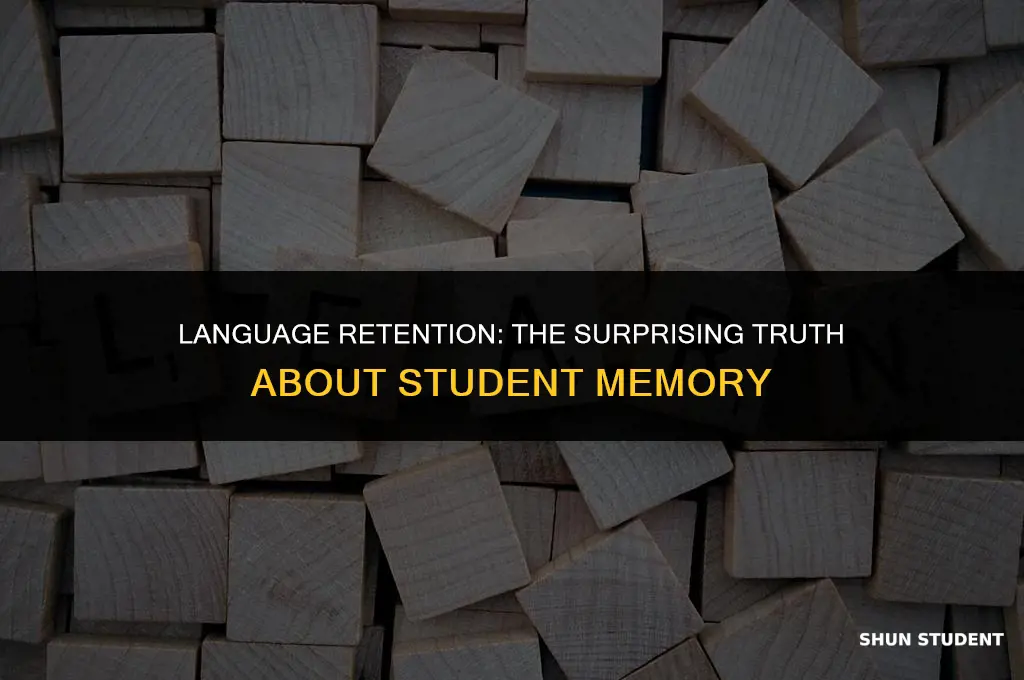 what percent of students forget the language they learned over
