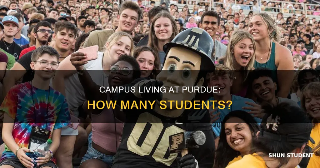what percent of students live on campus at purdue university