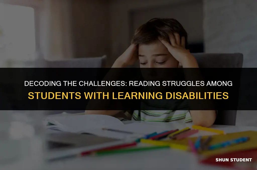 what percent of students with learning disabilities struggle in reading