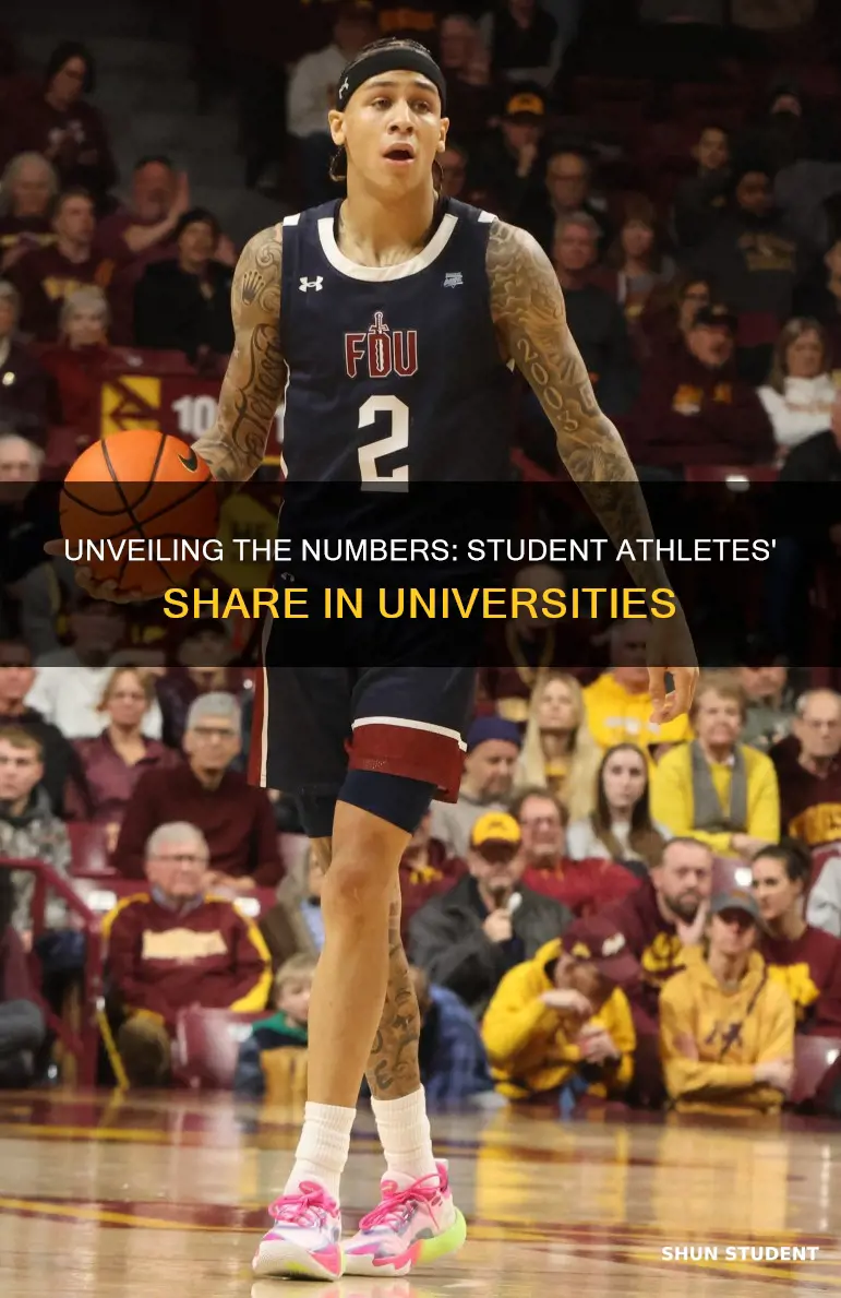 what percentage do student athletes make up in universities