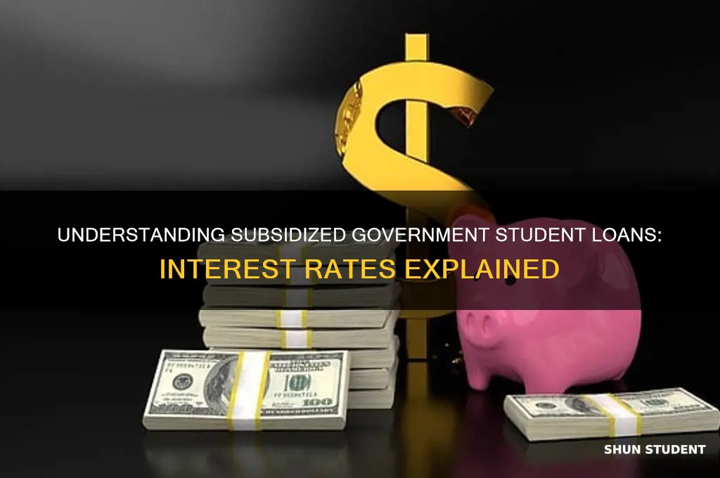 what percentage interest is subsidized government student loans