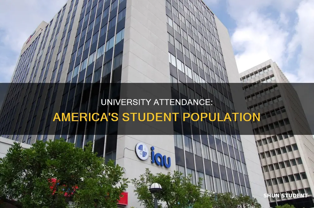 what percentage of american students go to university