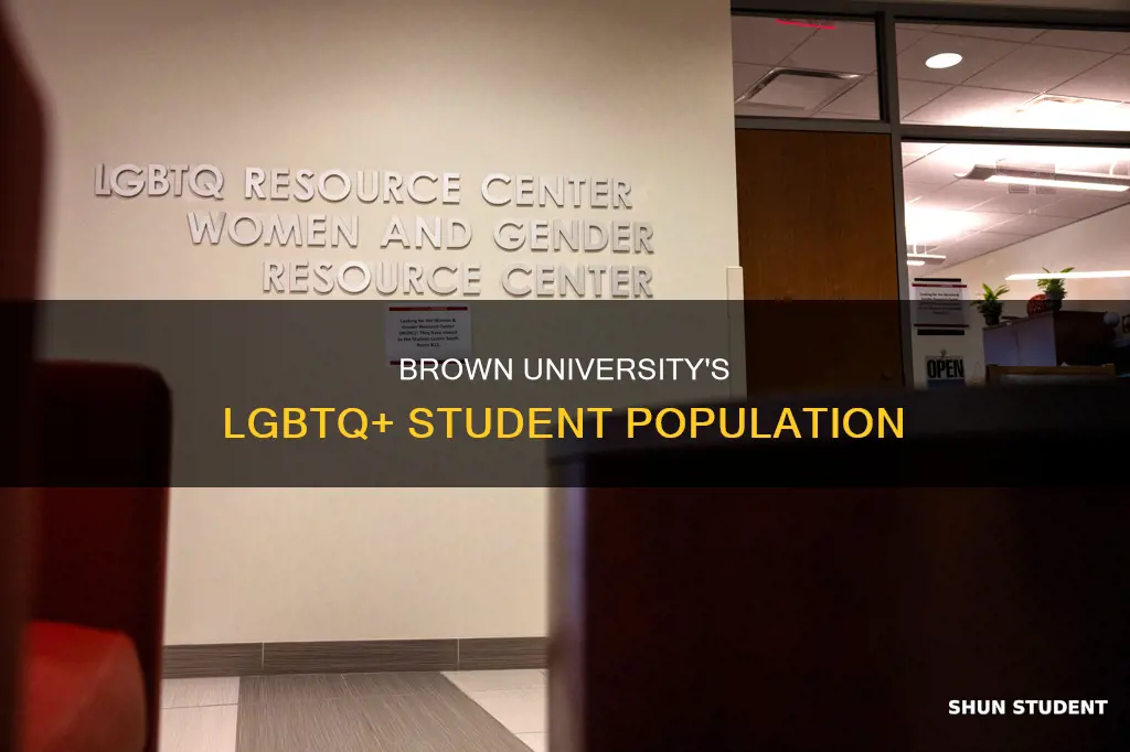 what percentage of brown university students identify as lgbtq