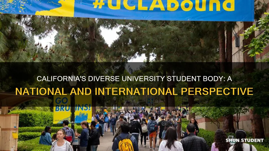 what percentage of california university students are not from california