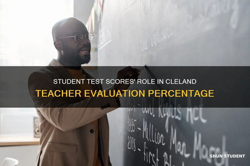 what percentage of cleland teacher evaluation is student test scores