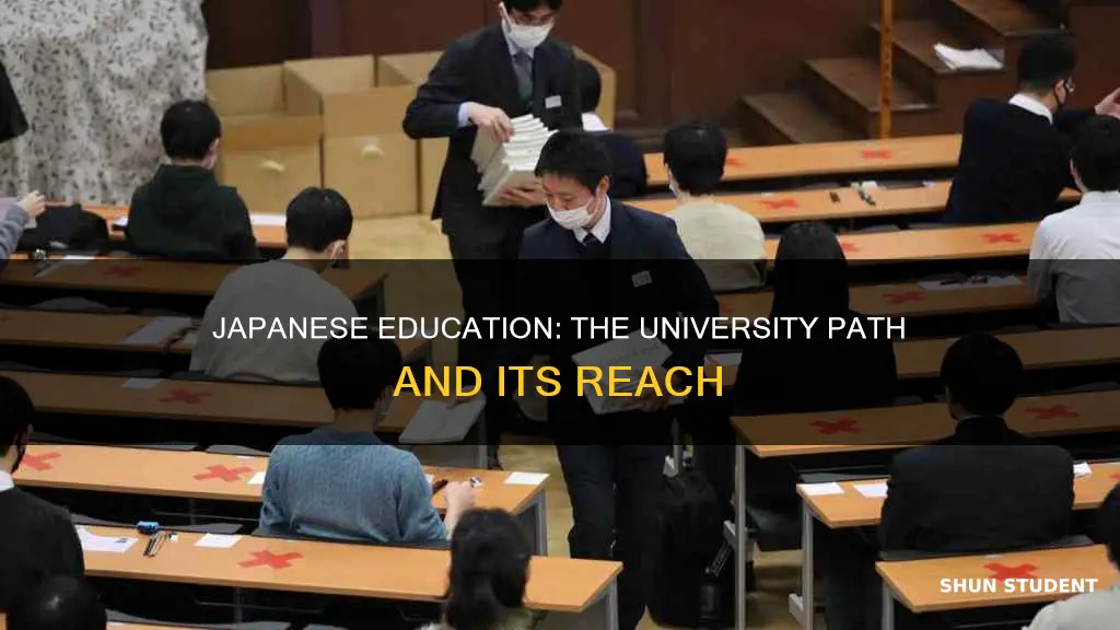 what percentage of japanese students go to university