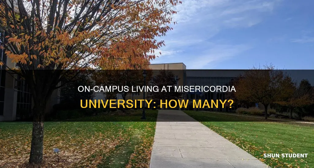 what percentage of misericordia university students live on campus