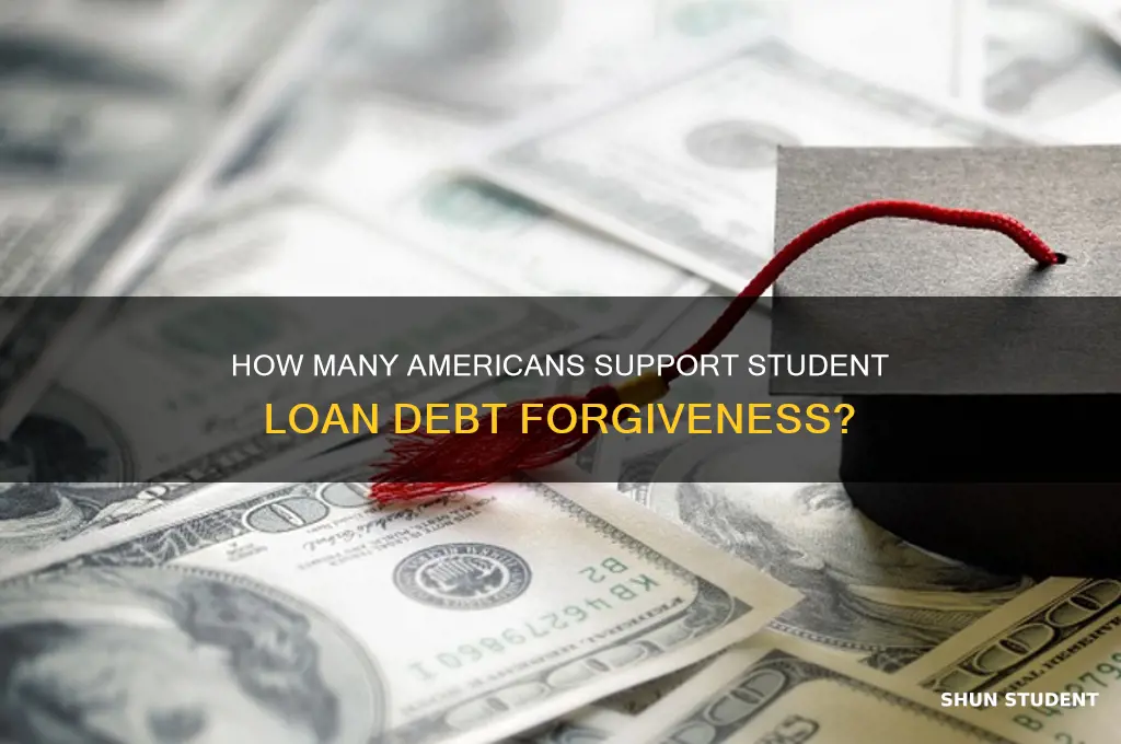what percentage of people want student loan debt forgiveness