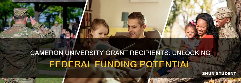 what percentage of students at cameron university recieve federal grants