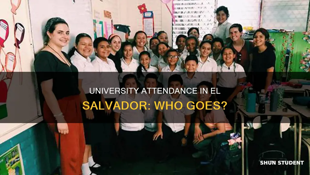 what percentage of students attend university in el salvador