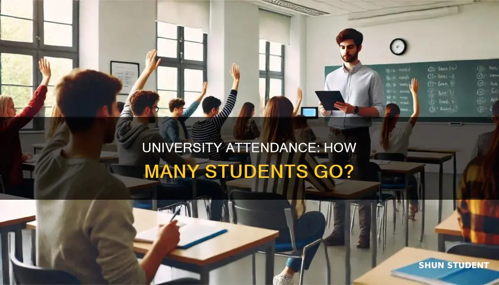 what percentage of students attend university
