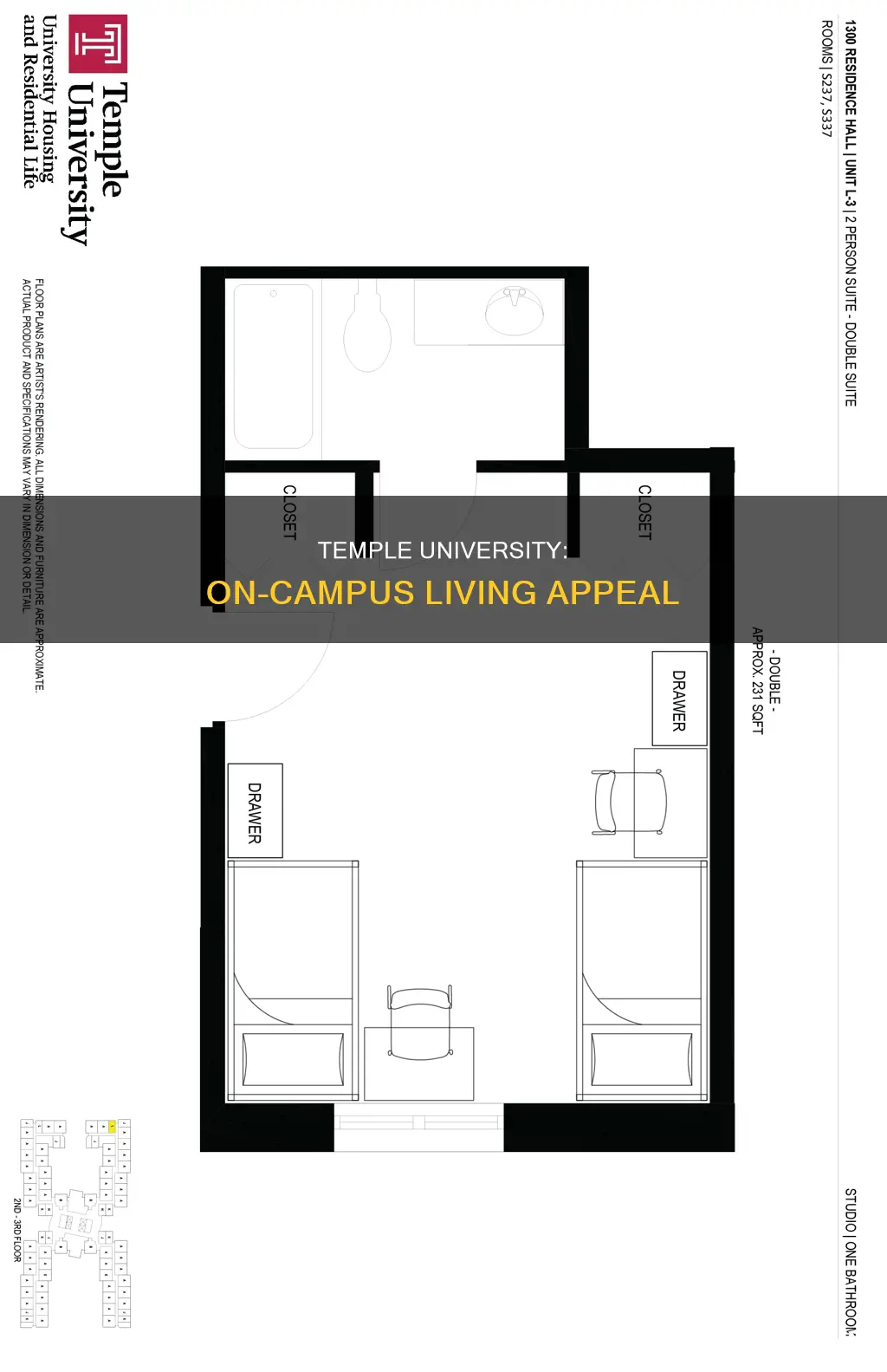 what percentage of students live on cmapus at temple university