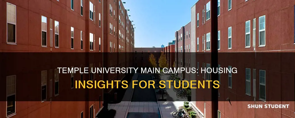 what percentage of students live on temple university main campus