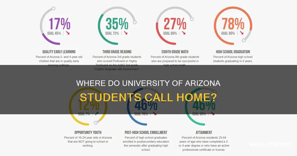 what percentage of university of arizona students are from arizona