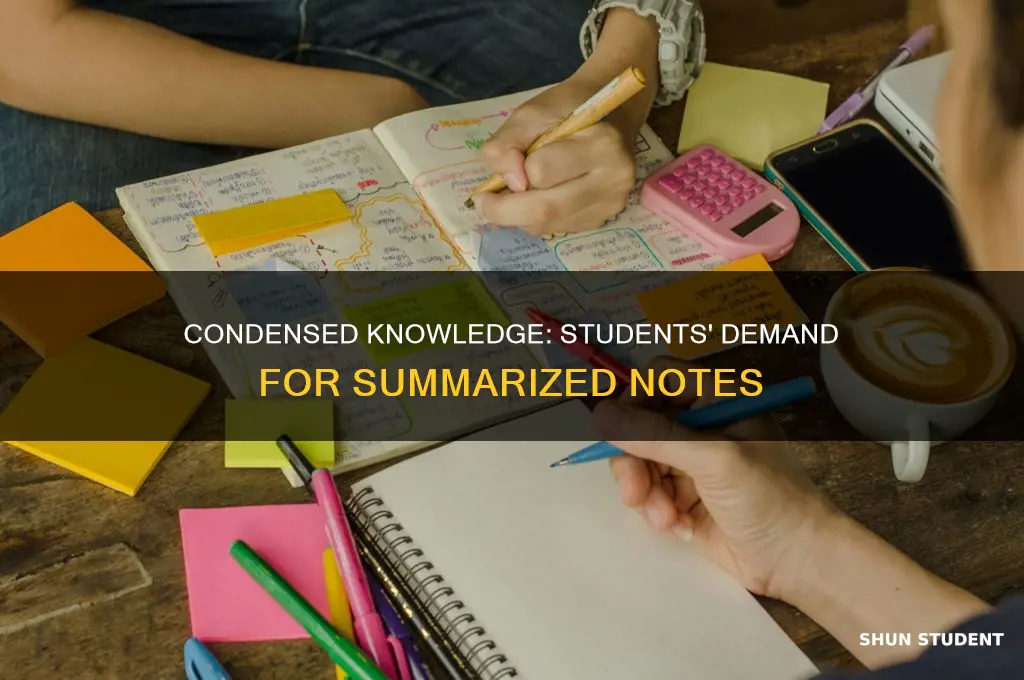 what premium will students pay for summarized notes