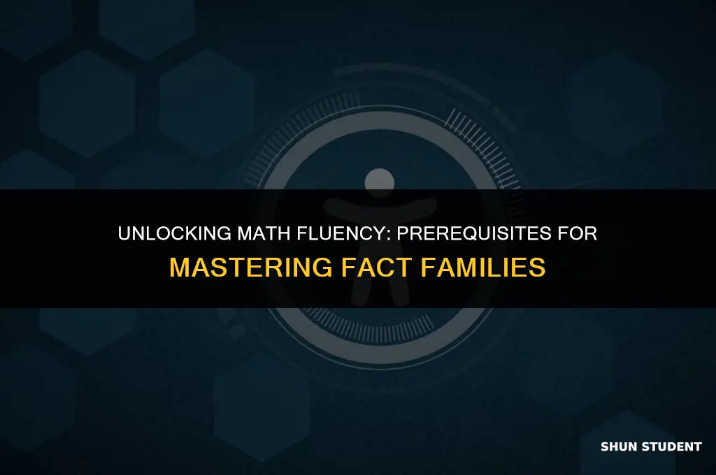 what prerequisites do students need to learn fact families