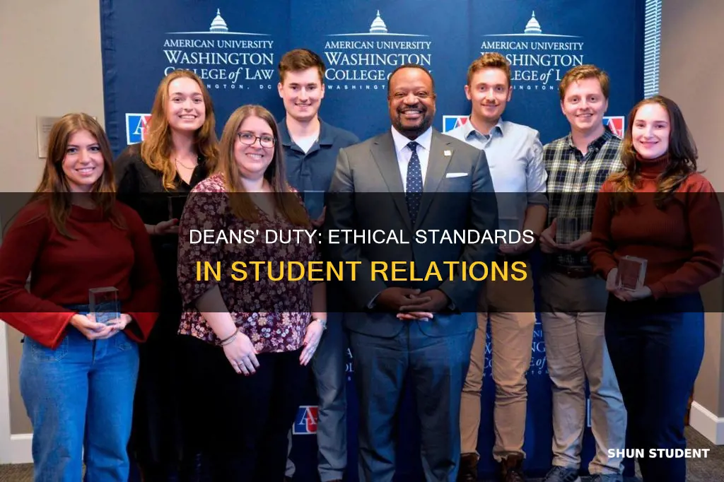 what professional standards do university deans have toward their students
