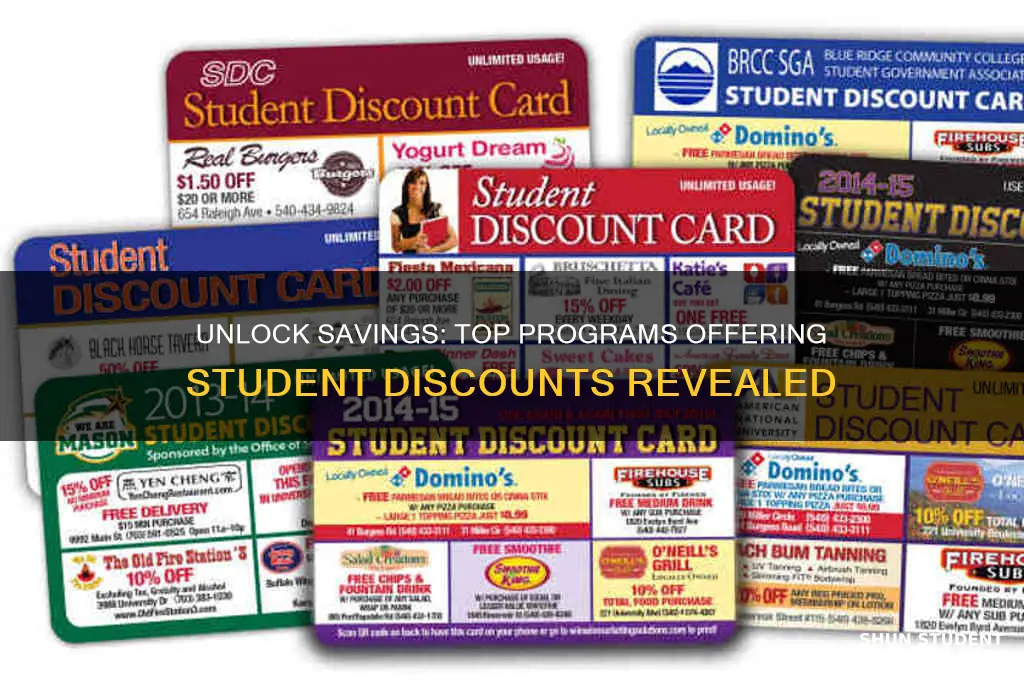 what programs have student discount