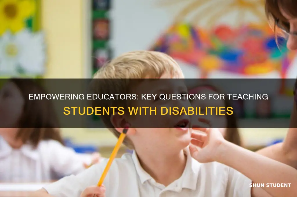 what questions do you have about teaching students with disabilities