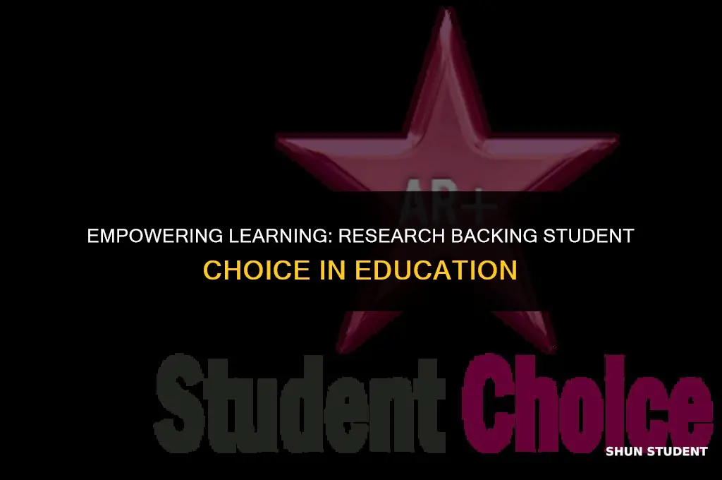 what research supports student choice in learning