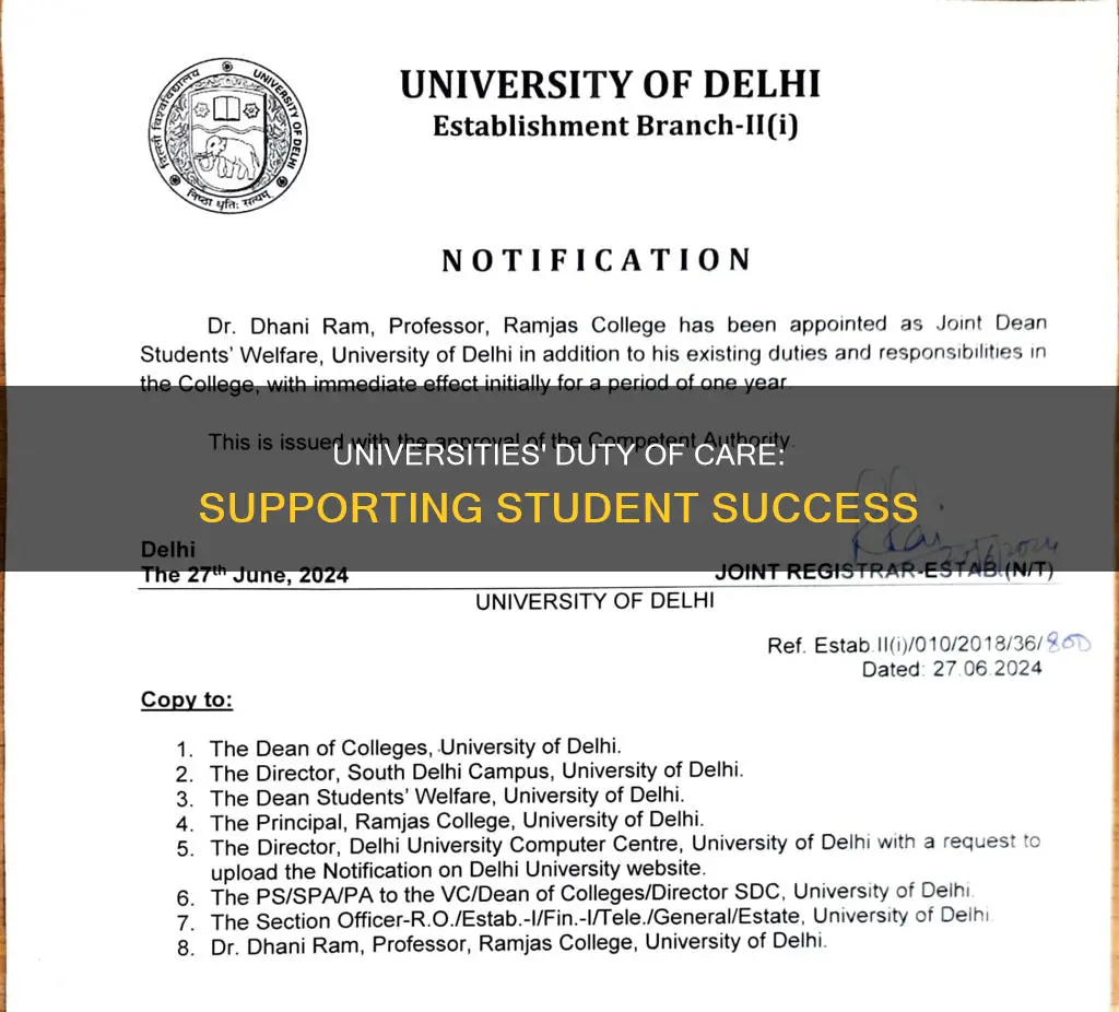 what responsibilities do universities have to students