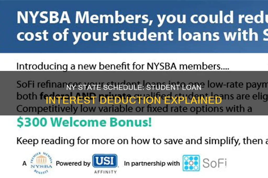 what schedule on ny state allow student loan interest deduction