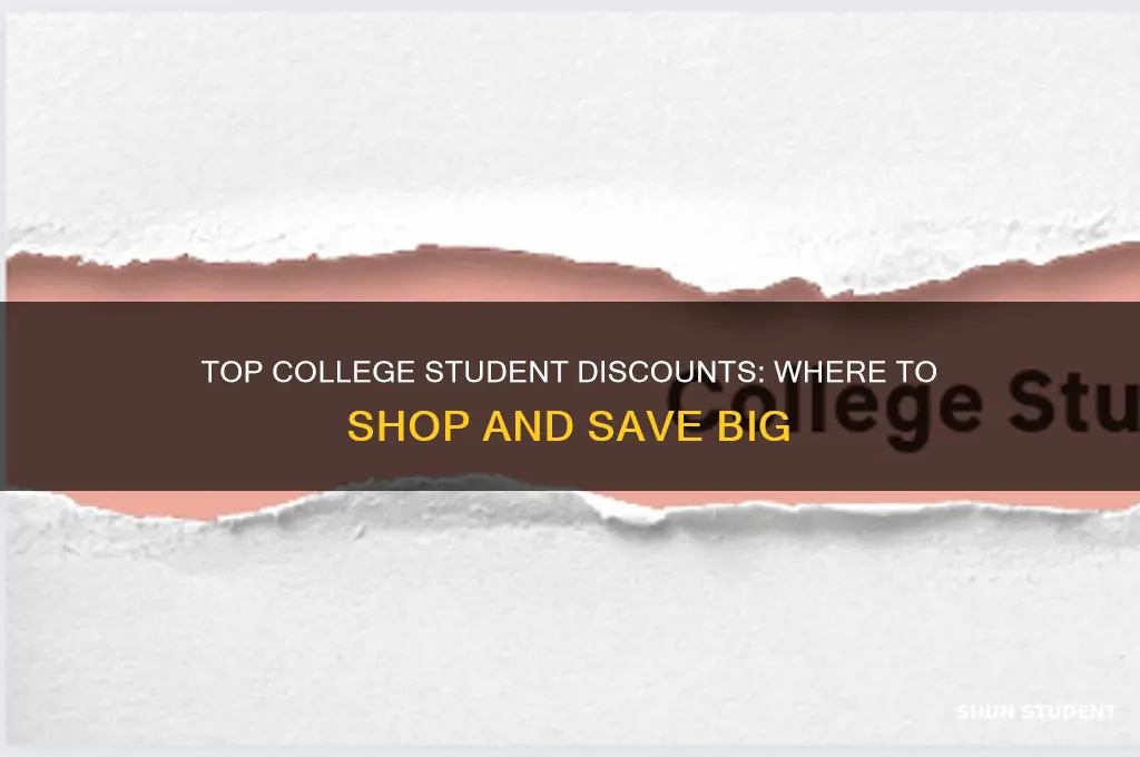 what shops do college student discount