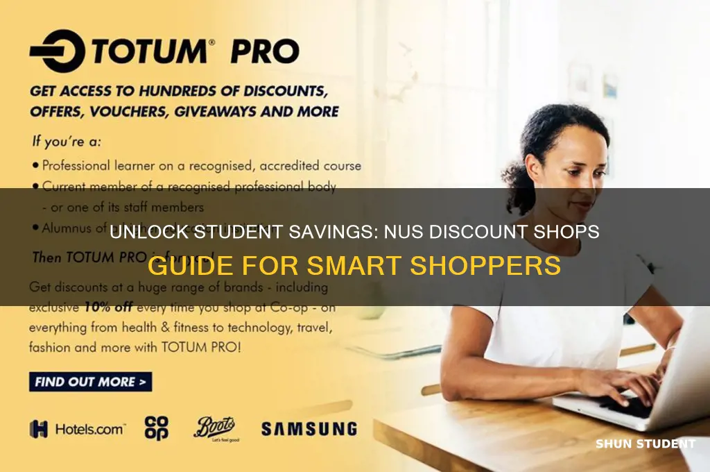what shops do student discount nus