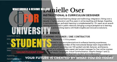 Crafting a Resume: University Students' Edition