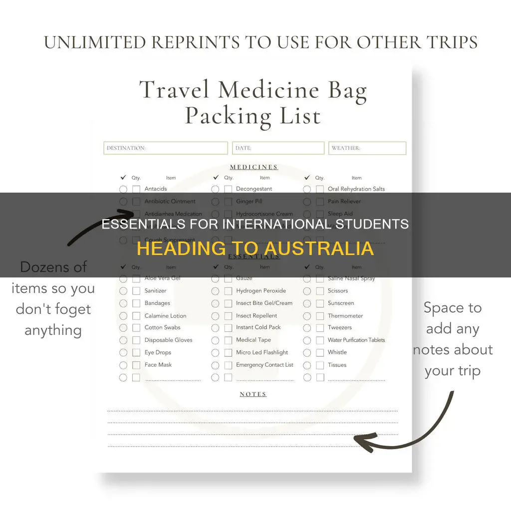 what should international students bring to australia