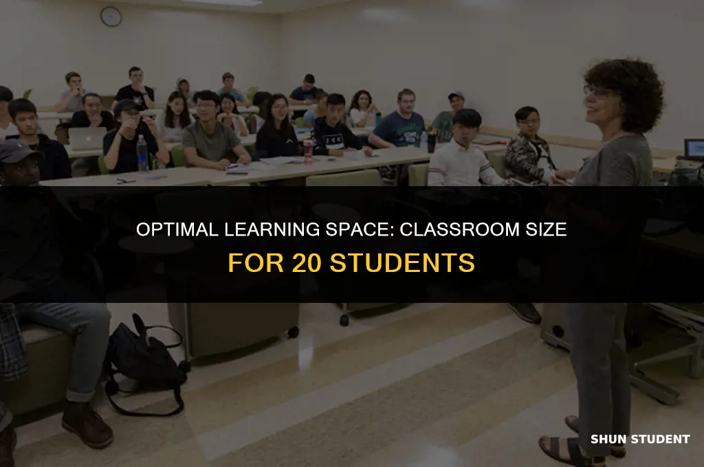 what size classroom do i need for 20 students