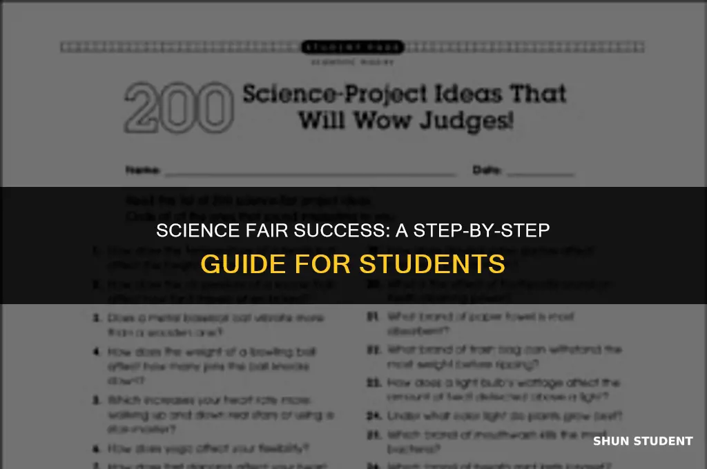 what steps do students need for science fair project