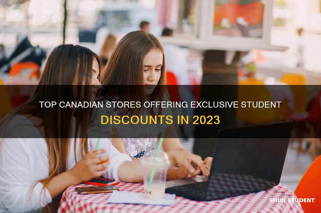 what stores offer student discounts canada