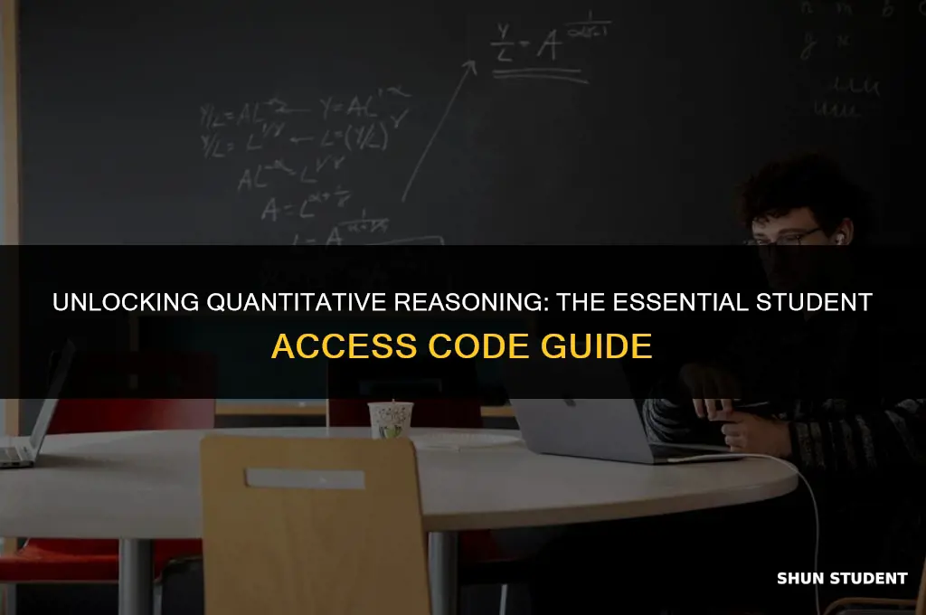 what student access code is needed for quantitative reasoning