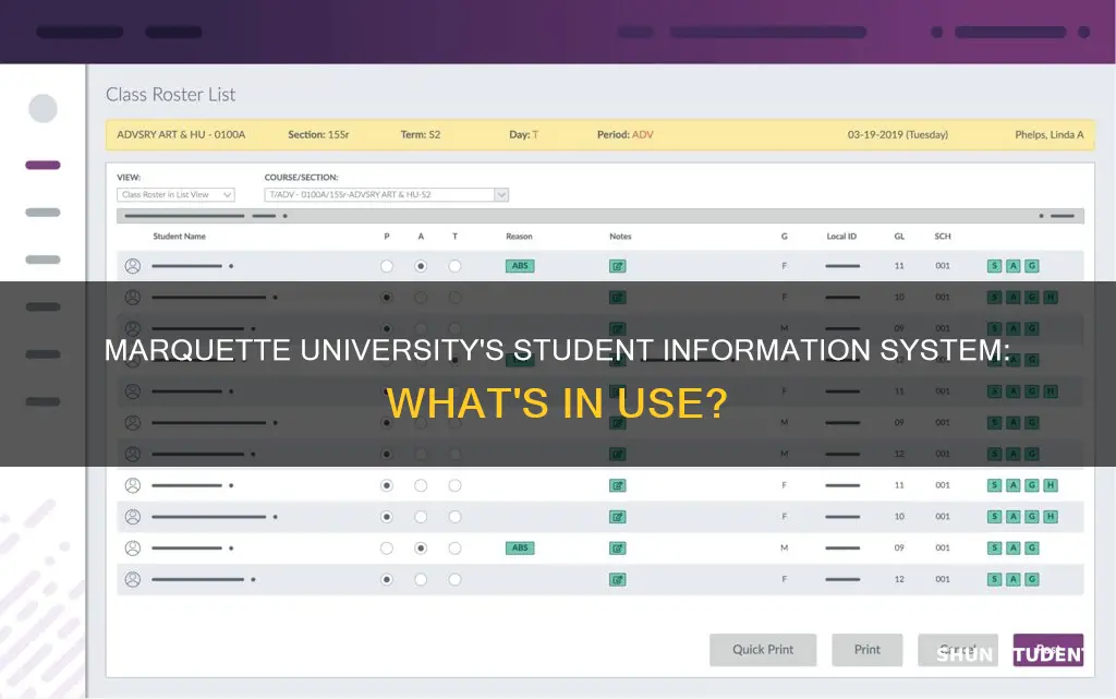 what student information system is used at marquette university