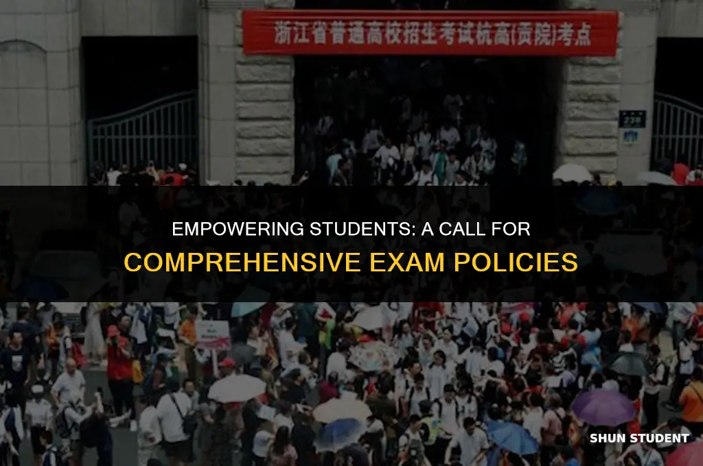 what students need comprehensive exam policy