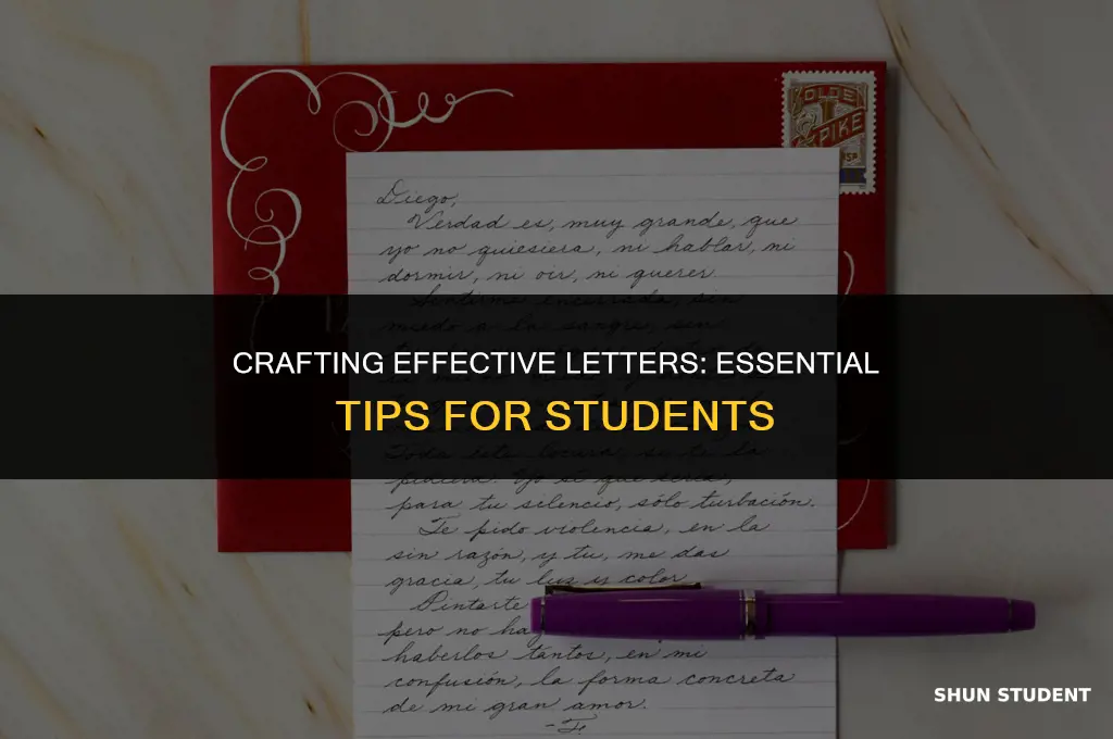 what students need to know about writing a letter